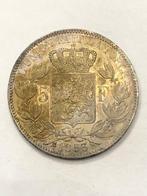 Munt zilver België 5 FR Leopold I jaartal 1853 kwaliteit, Zilver, Ophalen of Verzenden, Losse munt, Zilver