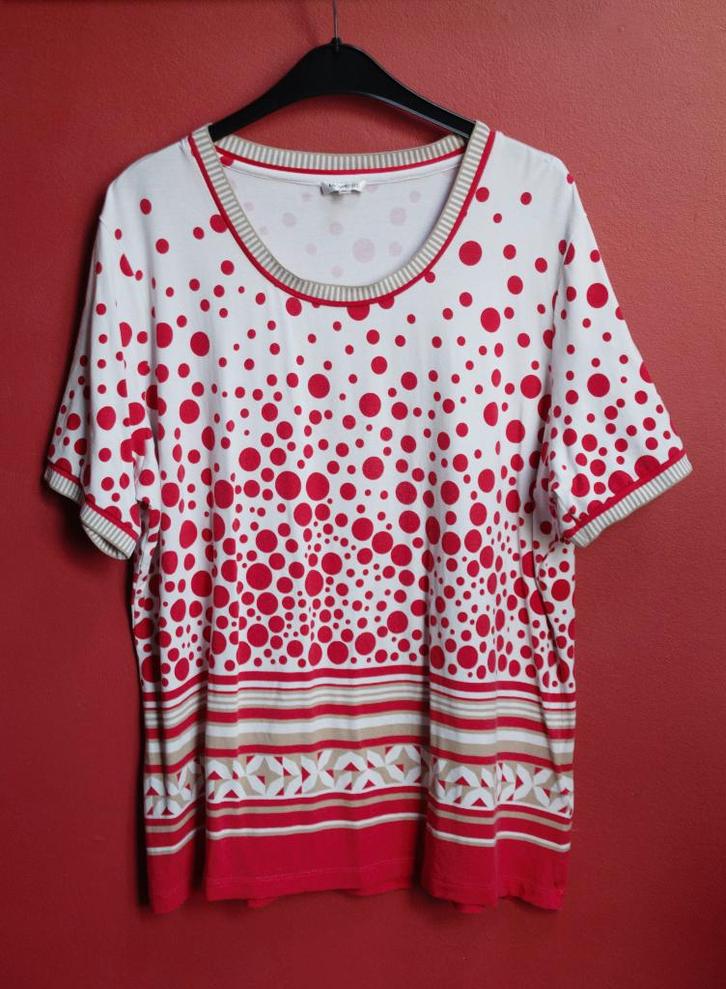 M125.Blouse courte Mayerline ,Taille 3L ,Élégance et confort, Kleding | Dames, T-shirts, Gedragen, Maat 46/48 (XL) of groter, Wit