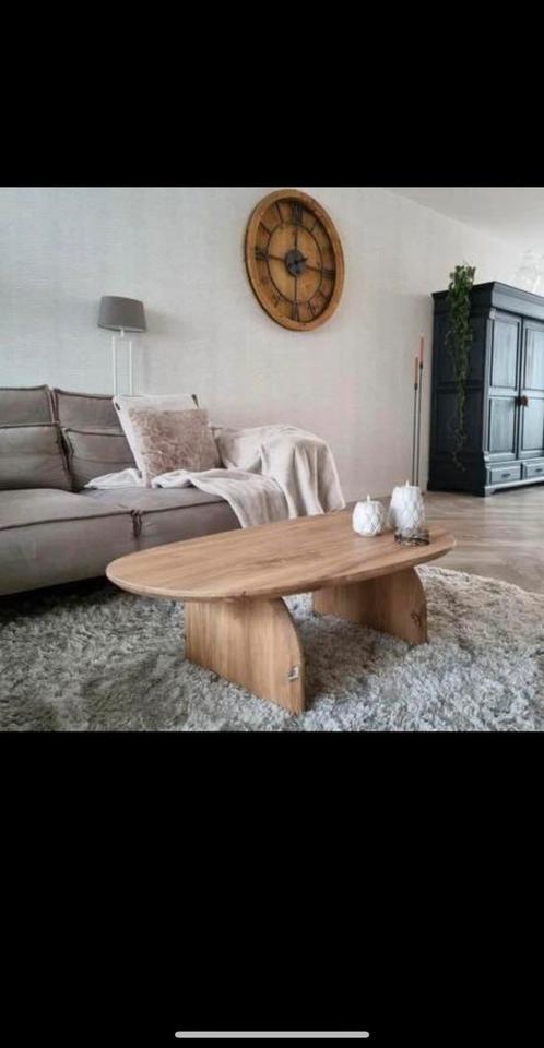 Nieuw in verpakking MASSIEF HOUT EIKEN SALONTAFEL CHOCOLAT!, Huis en Inrichting, Tafels | Salontafels, Nieuw, Ophalen
