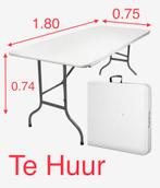 TE HUUR Plooitafel bijzettafel feesttafel, Ophalen, Zo goed als nieuw, Kunststof