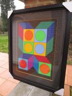 Victor Vasarely "VY-29-A De l'Album Xico 1973" Sérigraphie, Antiquités & Art, Enlèvement ou Envoi