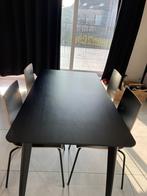 Set eettafel met 4 stoelen, Huis en Inrichting, Tafels | Eettafels, Ophalen, Gebruikt, 100 tot 150 cm, 50 tot 100 cm