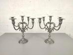 Duo grote antieke kandelaars, Antiek en Kunst, Ophalen of Verzenden