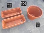 terracotta 2 bloembakken en pot, Tuin en Terras, Ophalen, Gebruikt, Terracotta