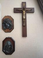 Antiek crucifix en 2 hoofden, Antiek en Kunst, Ophalen
