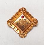 Broche Kempisch 18 kt goud., Handtassen en Accessoires, Antieke sieraden, Ophalen of Verzenden, Goud, Broche