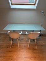 GRATIS - Leuke matglazen tafel - als bureau of eettafel, Ophalen, Gebruikt, 100 tot 150 cm, 50 tot 100 cm