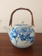 Vintage theepot met blauw bloemenmotief, Ophalen
