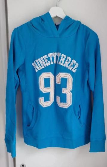 Clockhouse : turquoise hoodie blauw sweatshirt kap mt L