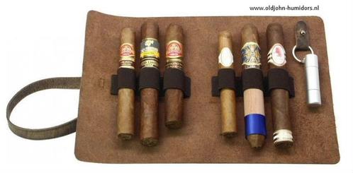 sk13741 ADORINI  SIGARENTAS - CIGAR ROLL - ECHT LEER BRUIN, Collections, Articles de fumeurs, Briquets & Boîtes d'allumettes, Neuf