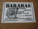 Autocollant ancien Barabas Disco Snack Cafe Wuustwezel, Collections, Autocollants, Enlèvement ou Envoi, Neuf, Marque