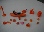 Polly pocket setje met popje en boot en toebehoren, Enlèvement ou Envoi, Utilisé, Autres types