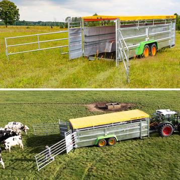 Zoek een veewagen die hydraulisch kan zakken  beschikbaar voor biedingen