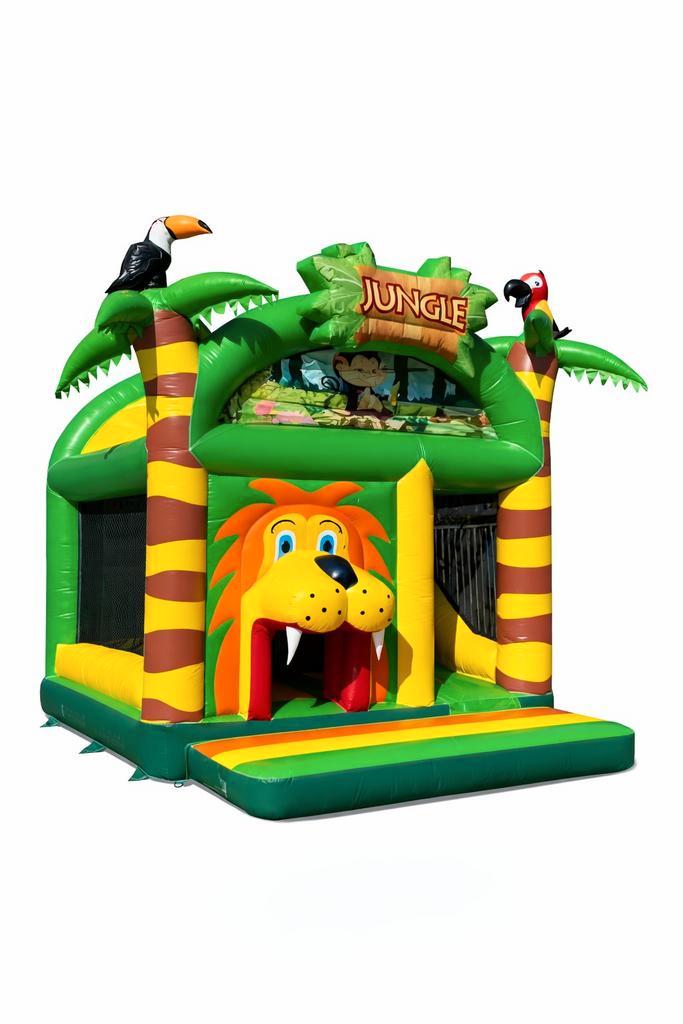 Nieuw springkasteel jungle leeuw, Hobby en Vrije tijd, Feestartikelen | Verhuur, Ophalen