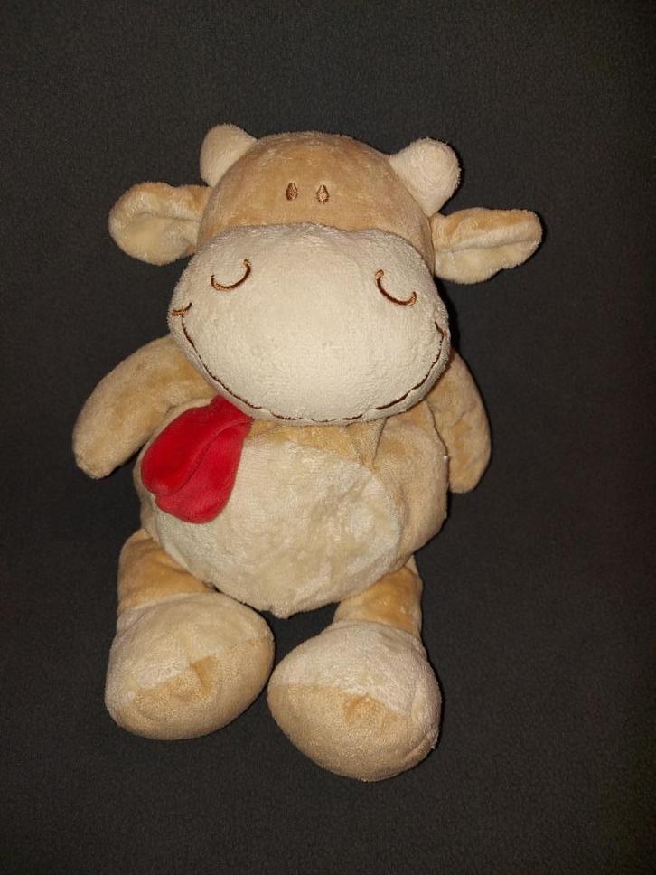Zacht koeiendekbed 26cm, Kinderen en Baby's, Speelgoed | Knuffels en Pluche, Zo goed als nieuw, Koe, Ophalen