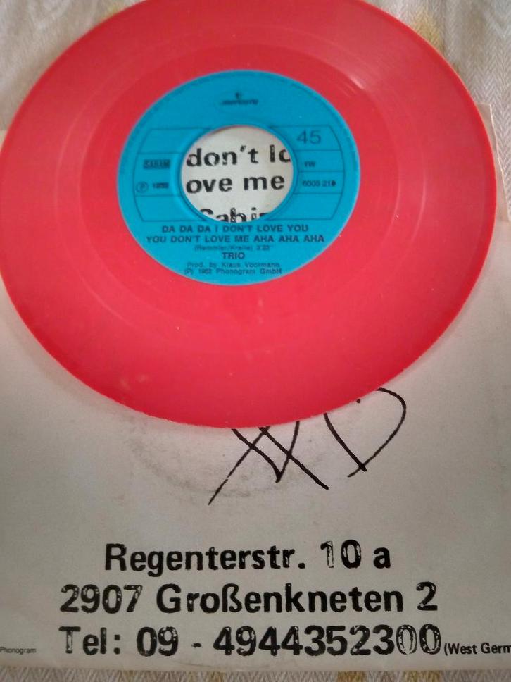 SINGLE  Trio  - Da Da Da  I don't ... -   1982   Rose schijf, CD & DVD, Vinyles | Pop, Utilisé, 1980 à 2000, Enlèvement ou Envoi