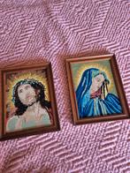 Vintage Jesus en Maria borduurwerk, Ophalen