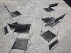 Vintage design Giandomenico Belotti spaghetti stoelen, Comme neuf, Noir, Enlèvement ou Envoi, Métal