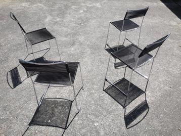 Vintage design Giandomenico Belotti spaghetti stoelen 