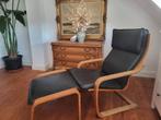 Relax zetel leer hout, Huis en Inrichting, Ophalen, Gebruikt, Zwart, Hout