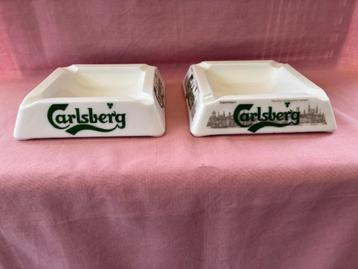2 cendriers Carlsberg, en Opalex, Enlèvement ou Envoi, Comme neuf, Cendrier