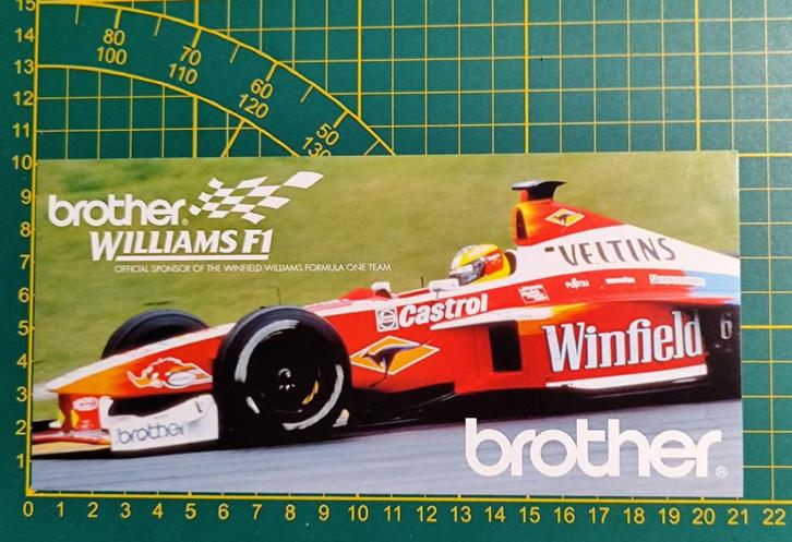 Sticker Williams Mecachrome FW21 Ralf Schumacher F1 1999, Verzamelen, Stickers, Ophalen of Verzenden