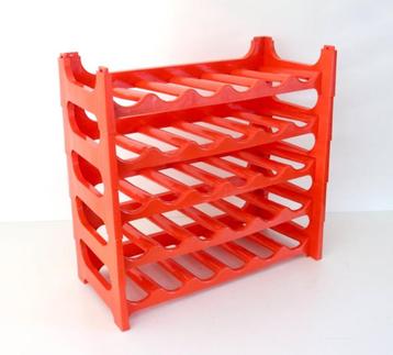Vintage Orange Space Age wijnrek jaren 70 beschikbaar voor biedingen
