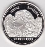 Zwitserland 20 Ecu 1995, Zilver, Ophalen of Verzenden, Losse munt
