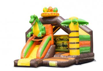 Te koop Springkussen Slide combo Dino