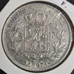Argent 5 Fr B Leop II 1867 F ! ! !, Enlèvement ou Envoi, Argent, Argent