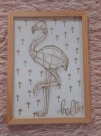 Maison du Monde frame met roze flamingo, Huis en Inrichting, Woonaccessoires | Lijsten, Minder dan 50 cm, Minder dan 50 cm, Ophalen of Verzenden