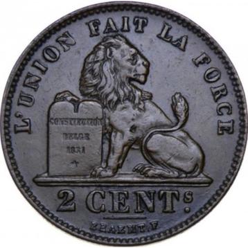 België 2 centimes, 1902 Frans - 'DES BELGES'