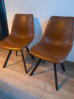 4 Stoelen in bruin leder, Enlèvement, Brun