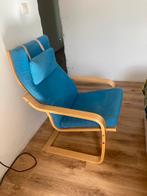 Poang zetel blauw, Huis en Inrichting, Fauteuils, Zo goed als nieuw, Ophalen