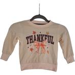 Nieuw beige shirt maat 86 met 'thankful' tekst, Kinderen en Baby's, Babykleding | Maat 86, Ophalen of Verzenden, Nieuw, Meisje