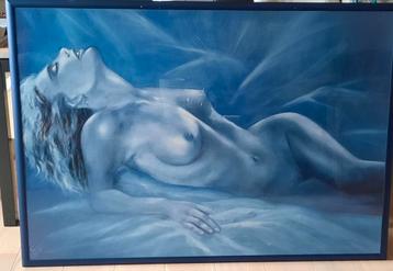 Vrouwelijk schoon. in mooie kader afm. 140cm x 100 cm beschikbaar voor biedingen