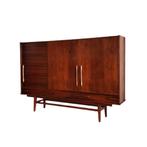 Vintage design palissander highboard / dressoir jaren '60, Ophalen of Verzenden, Kast