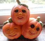 HALLOWEEN, Pompoentrio voor kaars (en)., Verzamelen, Beelden en Beeldjes, Ophalen of Verzenden