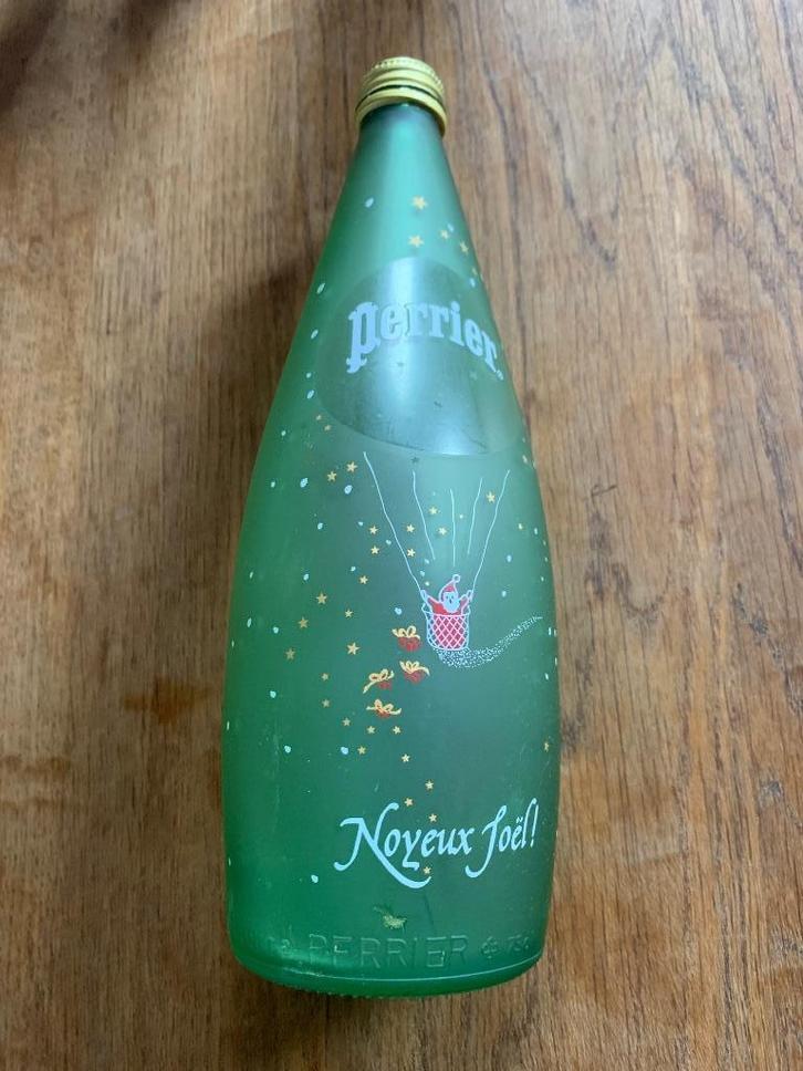Perrier bouteille 75cl verre Noyeux Joël - collector, Collections, Marques & Objets publicitaires, Utilisé, Autres types, Envoi