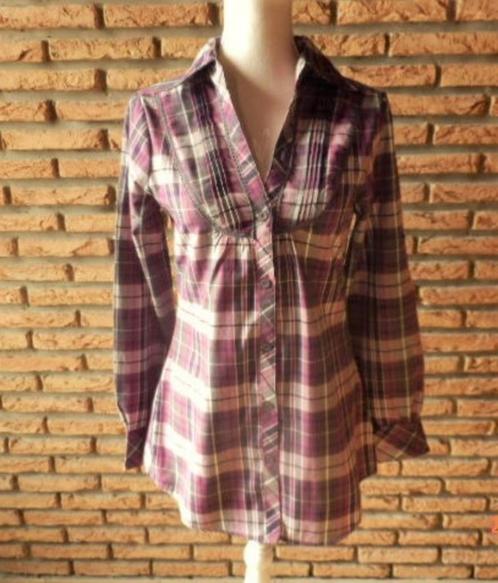 (14) -chemisier femme t.38 bordeaux - casual -, Kleding | Dames, Blouses en Tunieken, Zo goed als nieuw, Maat 38/40 (M), Rood