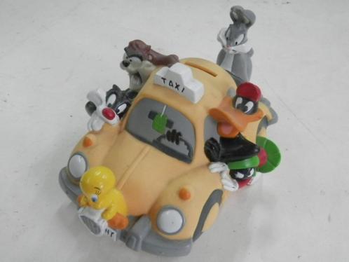 Spaarpot Looney Tunes in VW Kever, super leuk., Collections, Tirelires, Utilisé, Figurine de Bande dessinée ou de Dessin animé