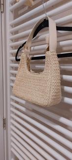 Beige rieten tas, Handtassen en Accessoires, Tassen | Damestassen, Ophalen, Beige