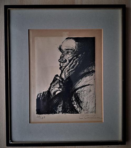 Cécile Cauterman 1882-1957 prachtige litho 38/60  gesigneerd, Antiek en Kunst, Kunst | Litho's en Zeefdrukken, Ophalen of Verzenden