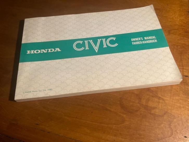 HONDA CIVIC OWNER'S MANUAL 1980, Auto diversen, Handleidingen en Instructieboekjes, Ophalen of Verzenden