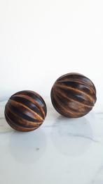 Decoratieve houten bollen tropisch hout, Huis en Inrichting, Ophalen of Verzenden, Zo goed als nieuw, Hout