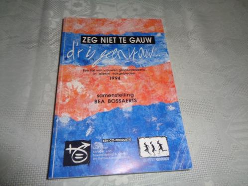 Boek 'Zeg niet te gauw', Boeken, Film, Tv en Media, Gelezen, Vakgebied of Filmindustrie, Ophalen of Verzenden
