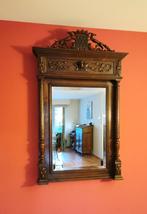 Antieke schouwspiegel, Antiek en Kunst, Antiek | Spiegels, 50 tot 100 cm, 100 tot 150 cm, Rechthoekig, Ophalen