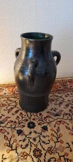 brouwer's aardewerk holland vase 3 anses brun h:19cm holland, Antiquités & Art, Enlèvement ou Envoi