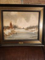 Zeer mooi antiek schilderij van F. V.D.Velde, Ophalen