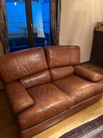 Leder tweezit bruin, Ophalen, Gebruikt, Leer